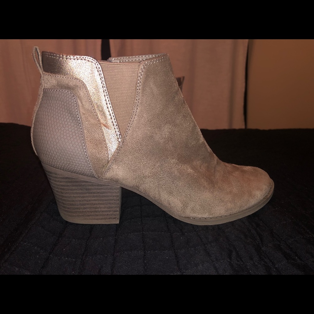 Tan suede ankle boots